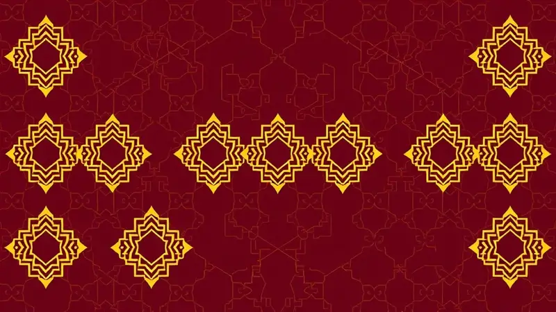 نمط زخرفي مجرّد بوحدات هندسية متسلسلة